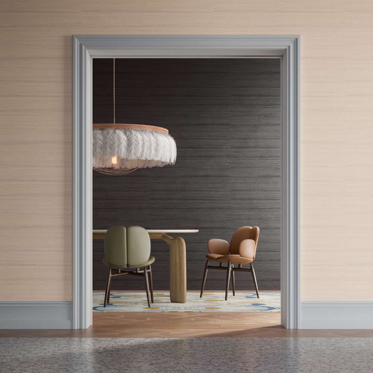 Обои Loymina Terra Veneer TER2 002/1 10,05×1 фото в интерьере